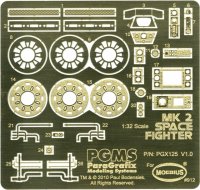 Battlestar Galactica 2003 Colonial Viper MK II 1/32 Scale Model Photoetch & Decal Set for Moebius