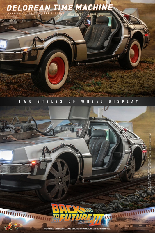 Back to the Future III Delorean Time Machine 1/6 Scale Replica by Hot Toys - Click Image to Close