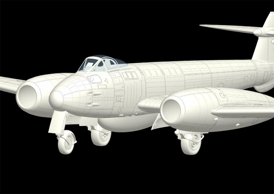Gloster Meteor F4 1/32 Scale Model Kit by HK Models - Click Image to Close