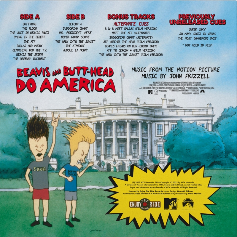 Beavis and Butt-head Do America Soundtrack Vinyl LP John Frizzell - Click Image to Close