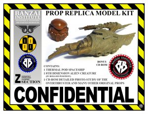 Buckaroo Banzai Thermal Pod and Alien Creature Prop Replica Model Kit