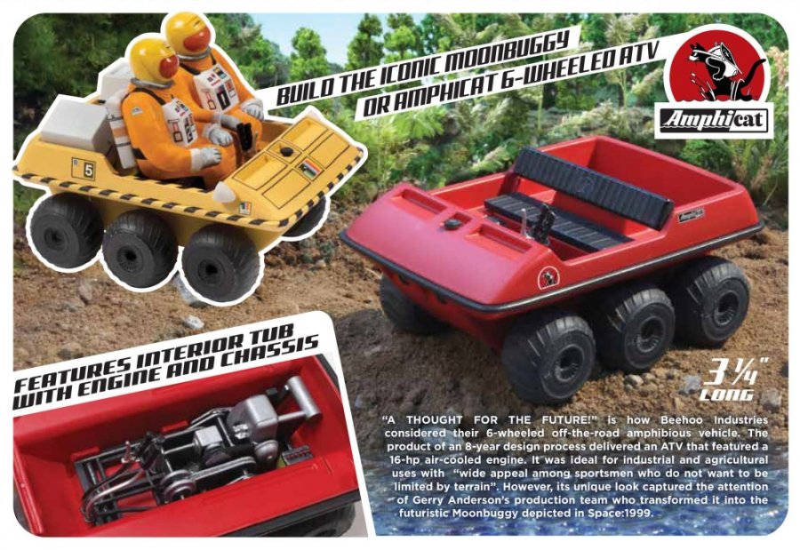 Space 1999 Moon Buggy / Amphicat 1/24 Scale Model Kit by MPC Moonbuggy - Click Image to Close