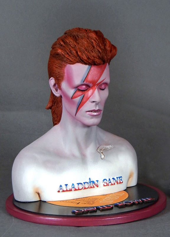 Aladdin Sane Bowie 1/4 Scale Bust Model Kit - Click Image to Close