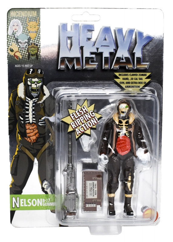 Heavy Metal Nelson 5 Inch Chrome Carded FigBiz Action Figure VHS Tribute - Click Image to Close