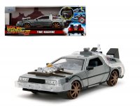 Back to the Future III Time Machine Rail Wheels 1/24 Die-Cast Metal Vehicle