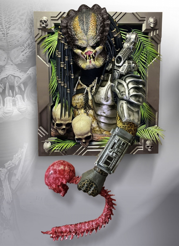 Predator 1987 Life Size Wall Sculpture - Click Image to Close