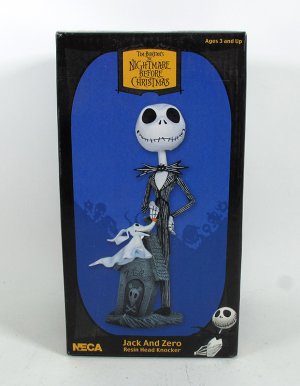 Nightmare Before Christmas Jack and Zero Head Knocker Bobble Head by Neca