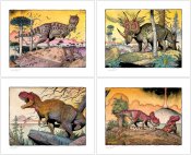 William Stout Dinosaur Series: The Cretaceous Era (Set of 4) Art Prints
