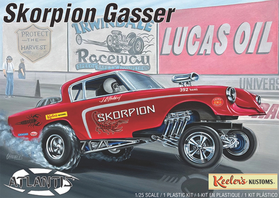 Keeler's Kustoms Studebaker Funny Car 1/25 Scale Model Kit by Atlantis - Click Image to Close