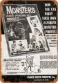 Famous Monsters Photo Printing Set 1966 10" x 14" Metal Sign