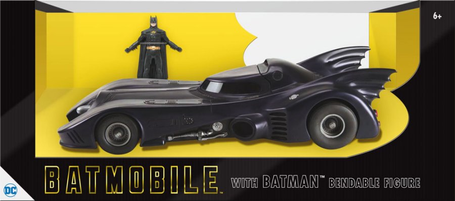 Batman 1989 1/24 Scale Batmobile with Batman 3-Inch Bendable Figure - Click Image to Close