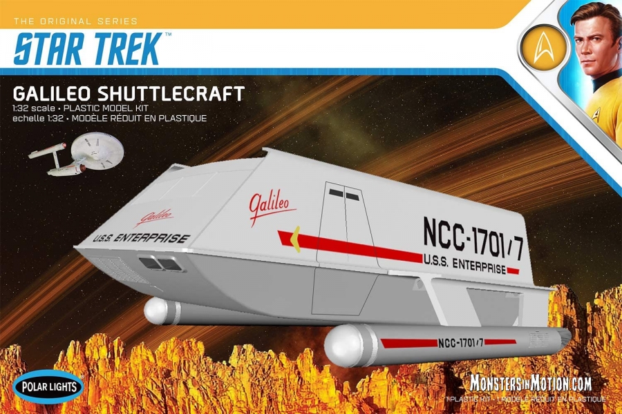 Star Trek Galileo Shuttlecraft 1/32 Scale Model Kit by Polar Lights - Click Image to Close