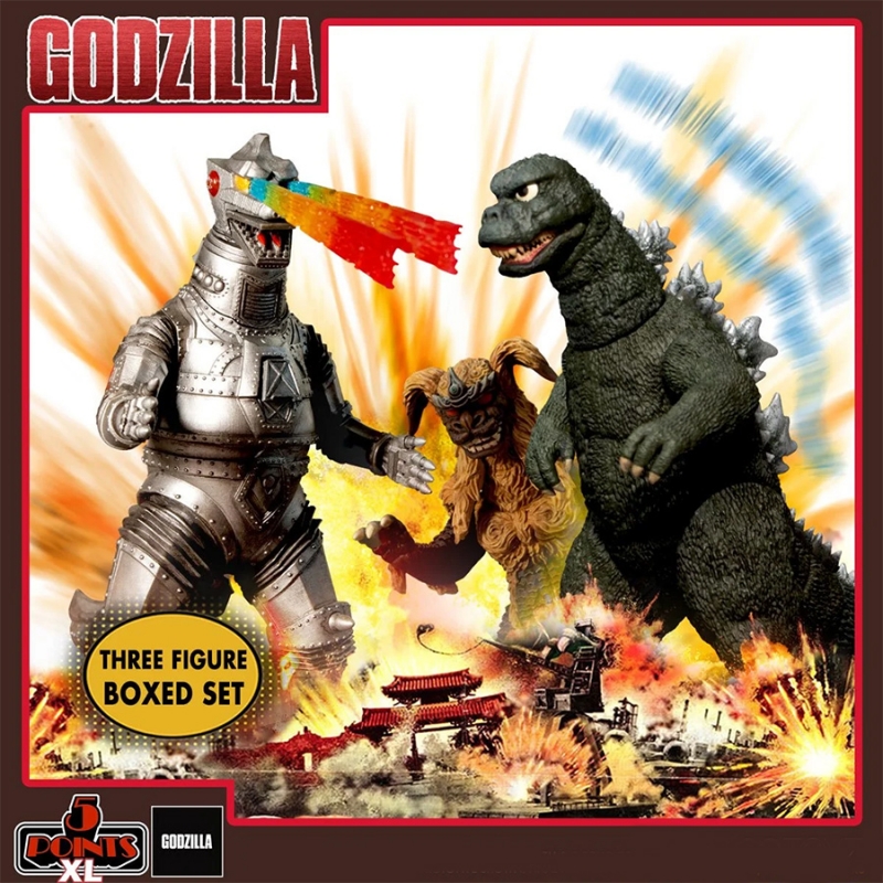 Godzilla vs. Mechagodzilla 1974 5 Points Three Figure Boxed Set - Click Image to Close