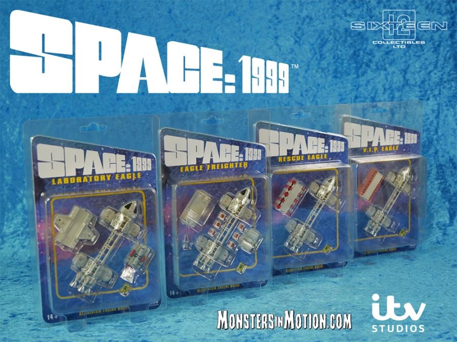 Space 1999 5.5" Micro Eagle Vehicle Collection Set of 4 Replicas Freighter, Laboratory, VIP and Rescue - Click Image to Close