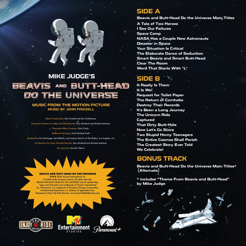 Beavis and Butt-Head Do The Universe Soundtrack Vinyl LP John Frizzell - Click Image to Close