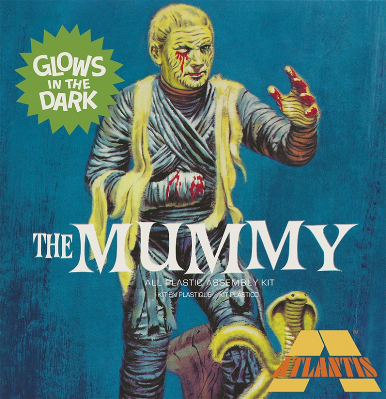 Mummy Aurora Reissue Glow 1/8 Scale Model Kit by Atlantis Lon Chaney - Click Image to Close