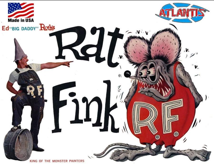 Ed "Big Daddy" Roth Rat Fink Model Kit by Atlantis - Click Image to Close