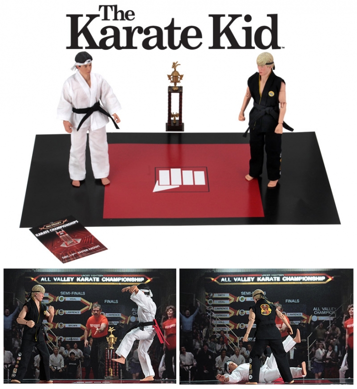 Karate Kid 1984 All-Valley Karate Championships Tournament Cloth 8-Inch Action Figure 2-Pack - Click Image to Close