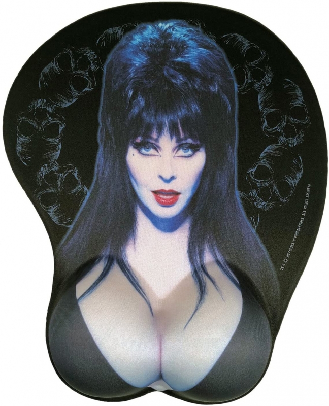 Elvira Mistress of The Dark Official Mouse Pad with Silicon Boobs Gel Wrist Rest - Click Image to Close