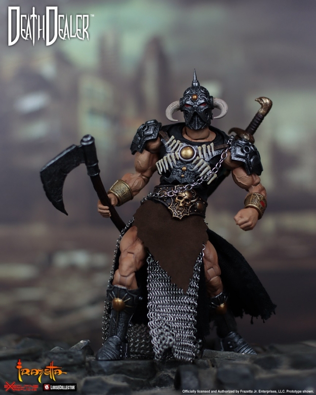 Frank Frazetta's Death Dealer With Steed 1/12 Scale Figure - Click Image to Close