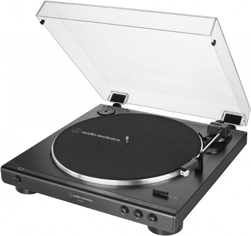 Audio Technica AT-LP60X-BK Fully Automatic Belt-Drive Turntable (Black) - Click Image to Close