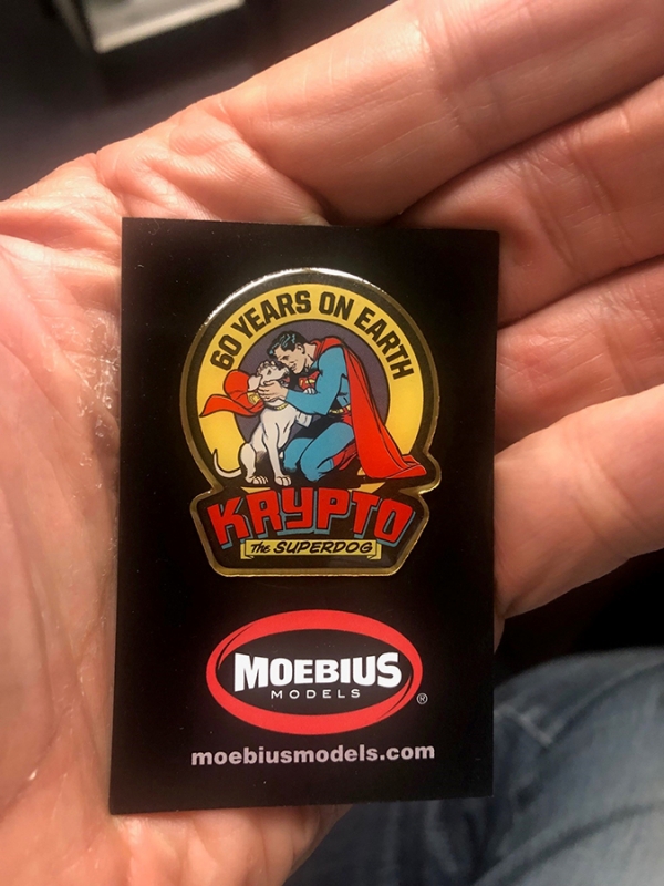 SDCC 2018 Exclusive Moebius Models 60 Years on Earth Krypto the Superdog Enamel Pin - Click Image to Close