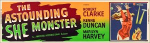 Astounding She Monster (1957) 36" x 10" Theater Banner Poster