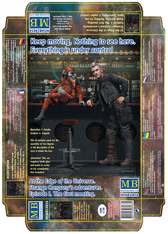 At the Edge of the Universe: Keep Moving 1/24 Scale Model Kit (2 Figures & Counter) - Click Image to Close