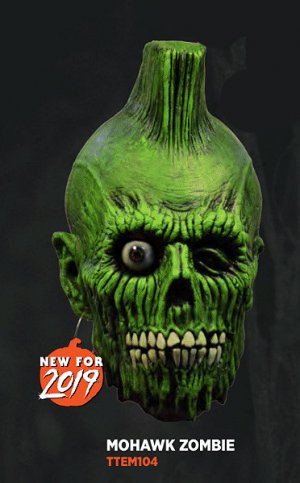 Return of the Living Dead Mohawk Zombie Latex Mask