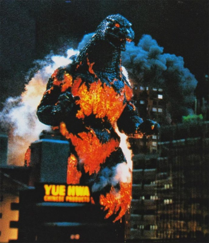 Godzilla 1995 Godzilla Vs. Destroyah Burning Godzilla Movie Monster Series Vinyl Figure - Click Image to Close