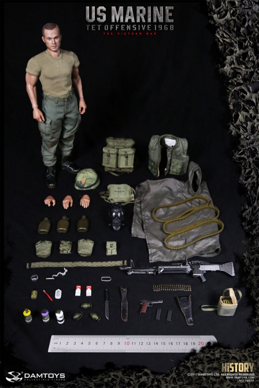 US Marine Vietnam War Tet Offensive 1968 Soldier 1/6 Scale Figure by Damtoys - Click Image to Close