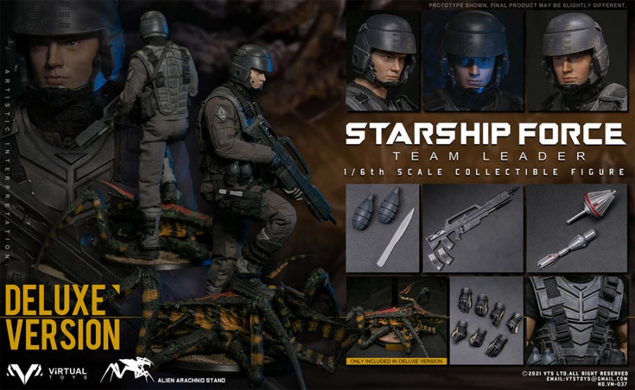 Starship Force Troopers Team Leader Deluxe Edition with Bug 1/6 Scale Figure by Virtual Toys - Click Image to Close