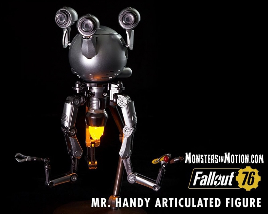 Fallout Mr. Handy Deluxe Articulated 12" Action Figure with Lights and Sound - Click Image to Close