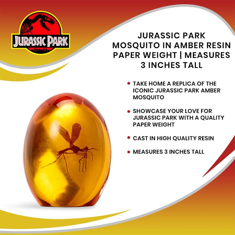 Jurassic Park Mosquito In Amber Resin Prop Replica - Click Image to Close