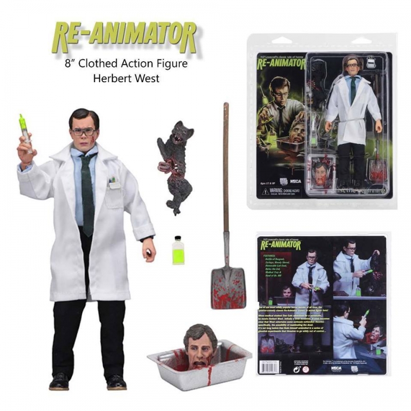 Re-Animator Herbert West 8" Clothed Action Figure - Click Image to Close