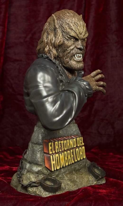 Return of the Werewolf Paul Naschy 1/4 Scale Bust Model Kit - Click Image to Close