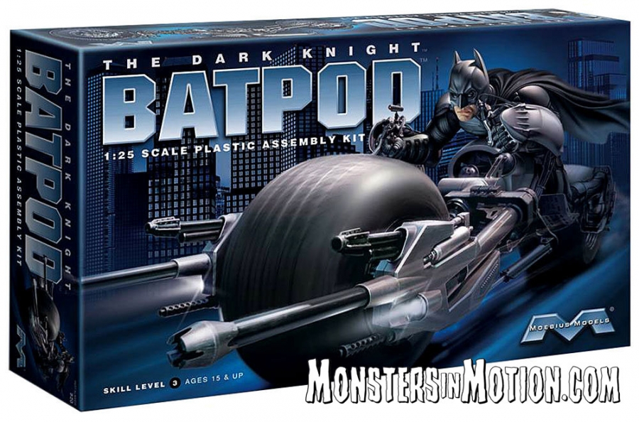 Batman The Dark Knight Bat Pod 1/25 Scale Model Kit Moebius - Click Image to Close