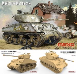 U.S. M4A3 (76) Sherman Tank 1/35 Scale Model Kit by Meng