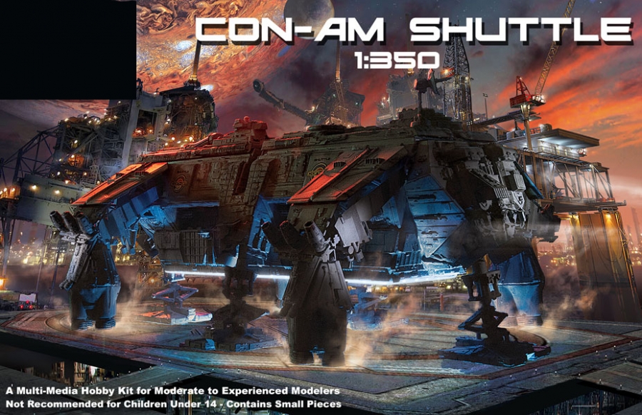 Outland Con-Am Shuttle 1/350 Scale Model Kit - Click Image to Close
