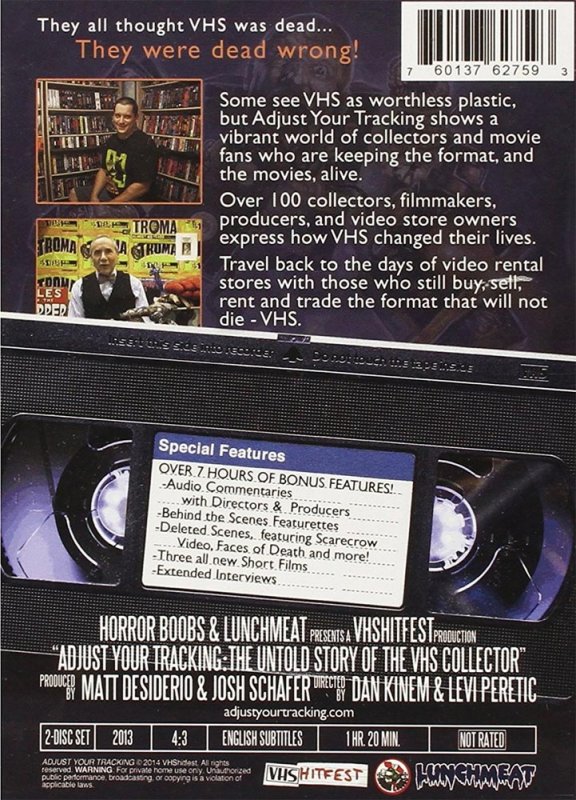 Adjust Your Tracking: The Untold Story Of The VHS Collector DVD 2 Disc Set - Click Image to Close