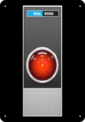 2001: A Space Odyssey Hal 9000 9" x 12" Metal Sign