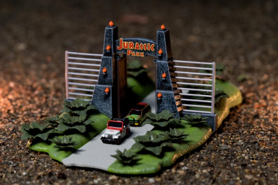 Jurassic Park NanoScene Hollywood Rides Jurassic Gate Scene by Jada - Click Image to Close