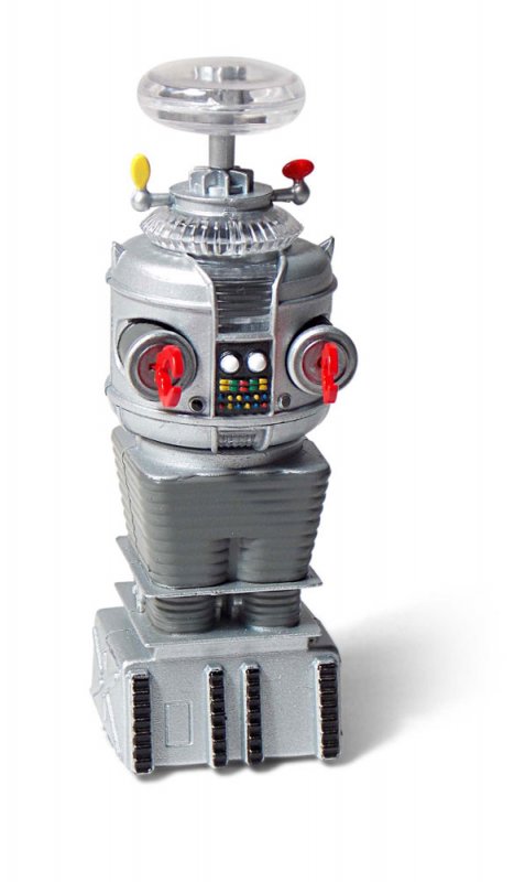 Lost In Space YM-3 Robot Mini Display Model in Retro TV - Click Image to Close