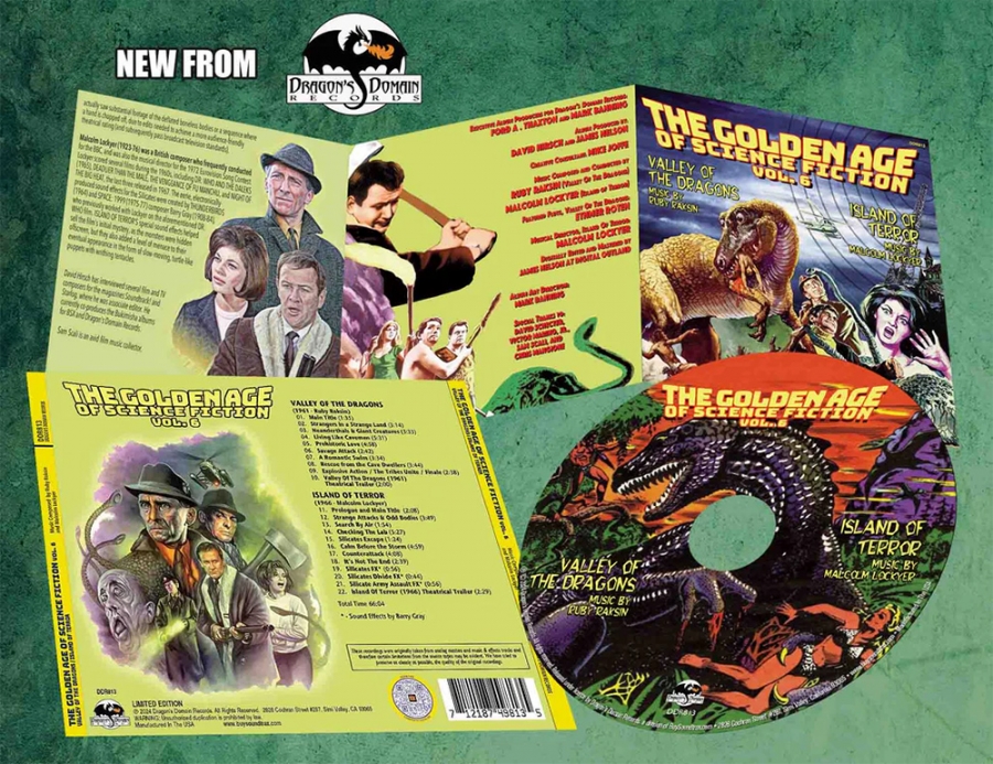 Golden Age of Science Fiction Vol. 6 Soundtrack CD Valley of the Dragons / Island of Terror - Click Image to Close
