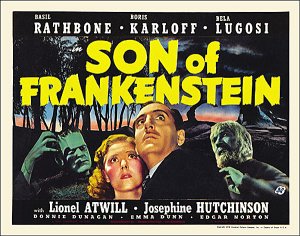 Son of Frankenstein 1939 Style A Half Sheet Poster Reproduction