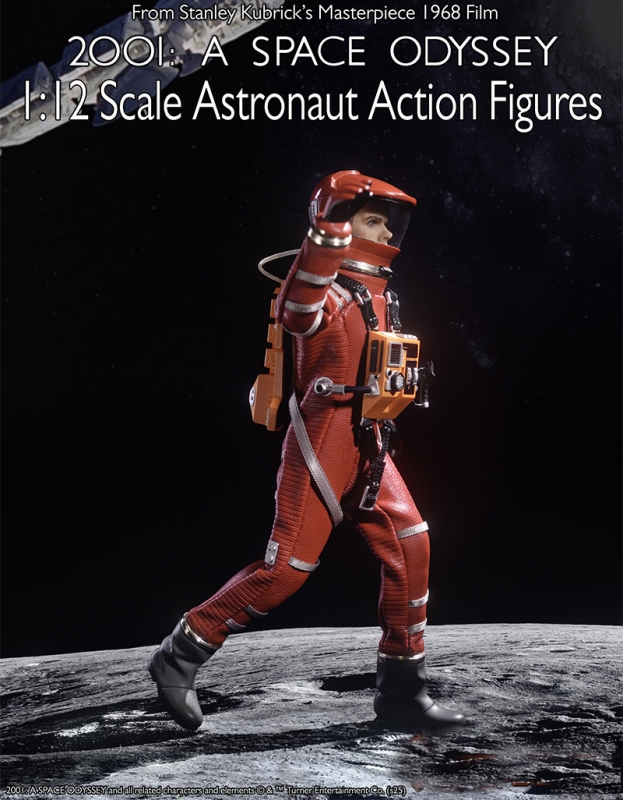 2001: A Space Odyssey Dave Bowman Red Astronaut Spacesuit 1/12 Scale Figure (6" Executive Collection) - Click Image to Close