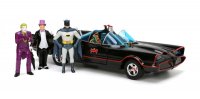 Batman 1966 Hollywood Rides Deluxe 1/24 Scale Batmobile & Figure Set