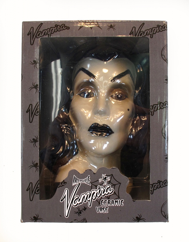Vampira Portrait Ceramic Vase - Click Image to Close