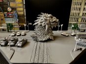 Godzilla Pseudo Godzilla Appears! at Ginza 4-Chrome Intersection Diorama Model Kit