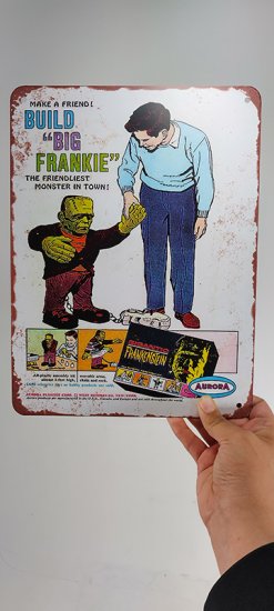 Aurora Big Frankie Frankenstein 10 x 14 Metal Sign Aurora